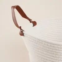 Корзина для хранения SL Home &laquo;Луиза&raquo;, плетёная, ручной работы, 33&times;33&times;16 см, белая