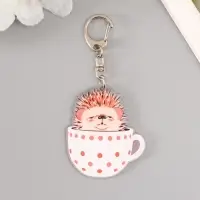 Брелок акрил "Ёжик в кружке в горошек" 4,8х5,7 см Брелок акрил "Ёжик в кружке в горошек" 4,8х5,7 см