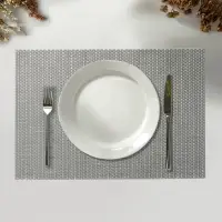 Салфетки сервировочные на стол Доляна Star, 4 шт., 45&times;30 см, серые