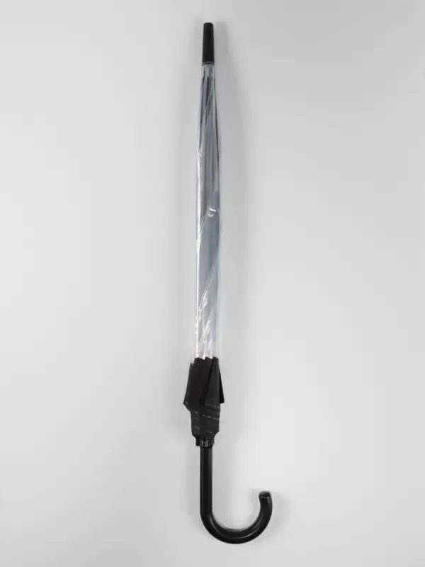 Зонт - трость полуавтоматический &laquo;Кант&raquo;, 8 спиц, R=43/60 см, d=86 см, чёрный, прозрачный