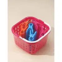 Прищепки для белья в корзинке Доляна, 7.5 см, 36 шт., МИКС