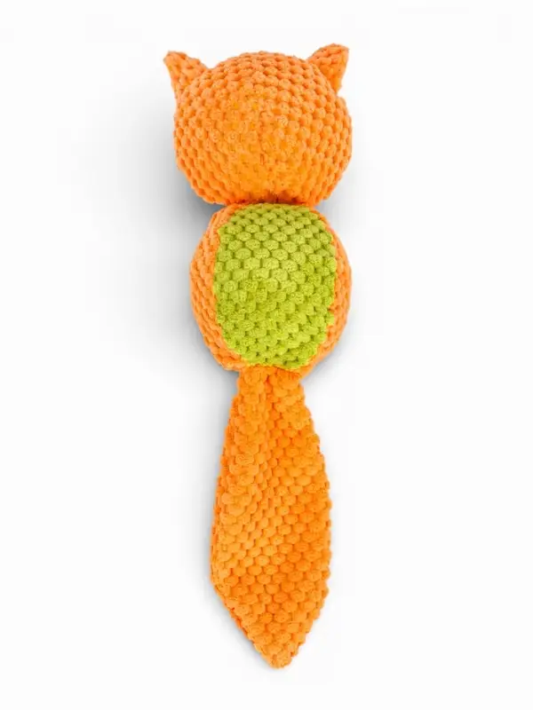 Мягкая игрушка для собак &laquo;Белка&raquo;, 36 см, с пищалкой, оранжевая