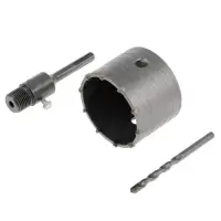 Коронка буровая в сборе ТУНДРА, SDS-plus, М22&times;80 мм