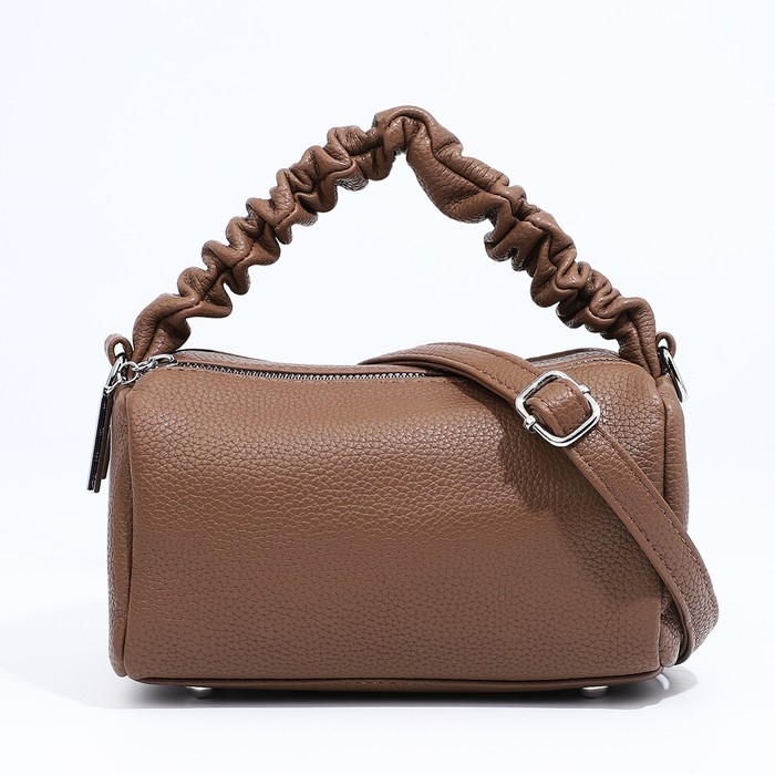 Сумка-багет на молнии, цвет коричневый Сумка-багет на молнии, цвет коричневый