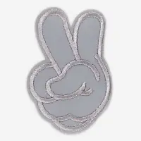 Светоотражающая термонаклейка &laquo;Всем мир&raquo;, 6.3&times;4.3 см, цвет серый, цена за 1 штуку