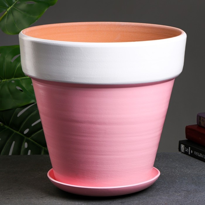 Горшок цветочный розовый, h32, d35, 17л Горшок цветочный розовый, h32, d35, 17л