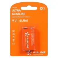 Батарейка 6LR61/Крона 9V щелочная 1 шт.