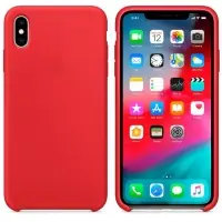 Чехол Iph XS Max Silicon Case 100% ORG Red (PRODUCT) (c LOGO)