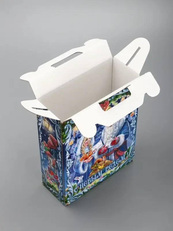 Подарочная новогодняя коробка «Новогодняя карусель», для сладких подарков, 16.8×7×25 см Подарочная новогодняя коробка «Новогодняя карусель», для сладких подарков, 16.8×7×25 см