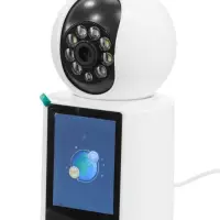 Видеокамера WiFi Cam-12, 2 Мп, 1920&times;1080, угол обзора 110&deg;, 5 V, двухсторонняя связь, экран, белая