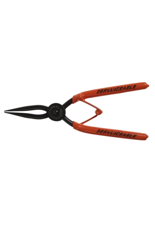 Съемник внешних стопорных колец ТУНДРА, удлиненные прямые губки на разжим, 190 мм Съемник внешних стопорных колец ТУНДРА, удлиненные прямые губки на разжим, 190 мм