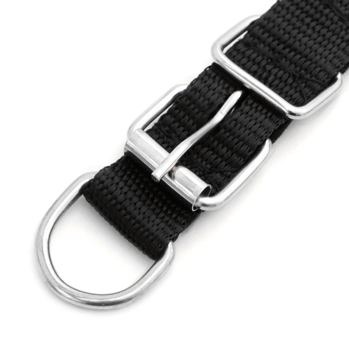 Ошейник Ошейник "Комфорт" комбинированный (полиэстер, искусственная кожа), 45 х 2 см, ОШ 33-39 см, чёрный 60