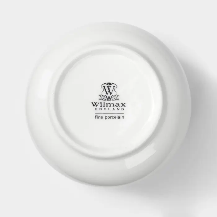 Сахарница с крышкой Wilmax, 210 мл, фарфор, белая