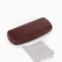 Футляр для очков Июнь2501, 16*6,5*3,5 см, хлопушка, коричневый