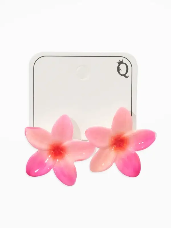 Серьги пластик &laquo;Цветок Лилии&raquo;, розовые