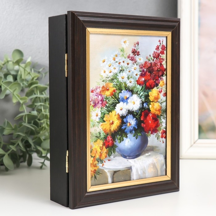 Ключница Ключница "Прекрасный букет" венге 15х21 см