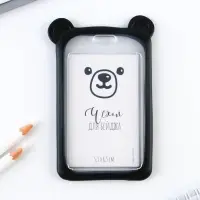 Чехол для бейджа с ушками &laquo;Мишка&raquo;, 7 х 12 см