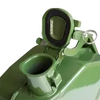 Канистра топливная металлическая вертикальная 10 Л (зелёная) AVS VJM-10