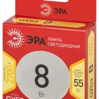 Лампа светодиодная LED 8 Вт 640Лм 2700К таблетка (GX53) теплый GX53 220-240В LED GX-8W-827-GX53 Red Line
