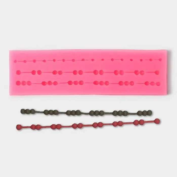 Молд «Бусы», силикон, 15.5×4.5×1.3 см, розовый