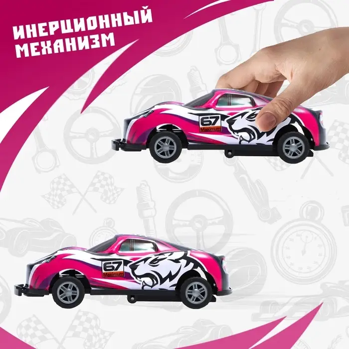 Машинка металлическая &laquo;Прыжок&raquo;, инерция, МИКС