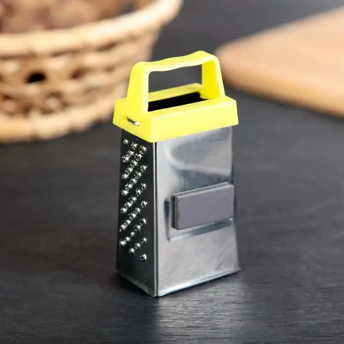 Тёрка четырёхгранная c магнитом Доляна, 3.5×7×3 см, МИКС Тёрка четырёхгранная c магнитом Доляна, 3.5×7×3 см, МИКС