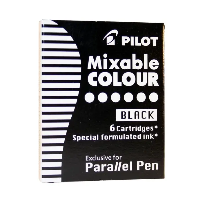 Картриджи для перьевых ручек Pilot.Parallel Pen, чёрные чернила, 6 штук