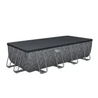 Бассейн каркасный Power Steel, 549&times;274&times;132 см, фильтр-насос, лестница, тент, прямоугольный, 561KA Bestway