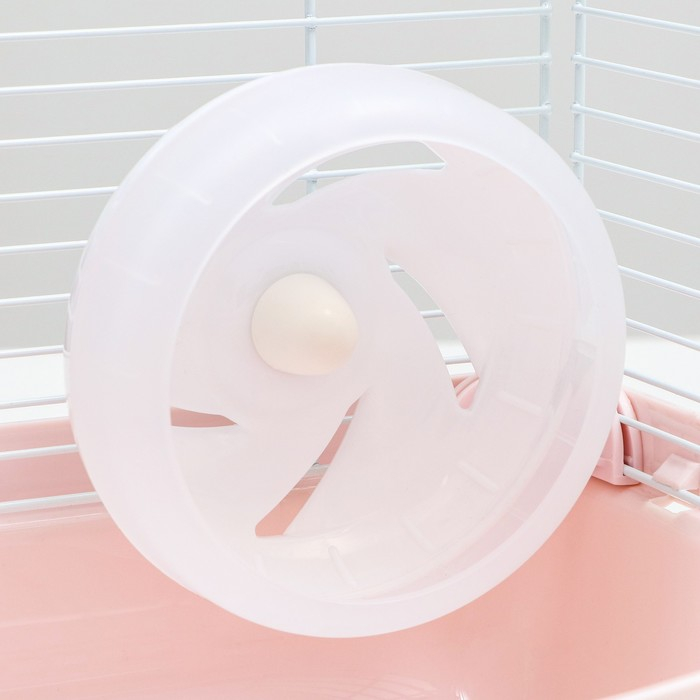 Клетка для грызунов укомплектованная, 27 х 19 х 28 см, розовая Клетка для грызунов укомплектованная, 27 х 19 х 28 см, розовая