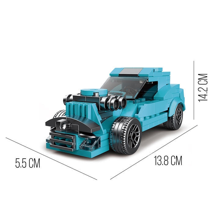 Конструктор блочный &laquo;Спорткар&raquo;, 10 вариантов сборки, 201 деталь