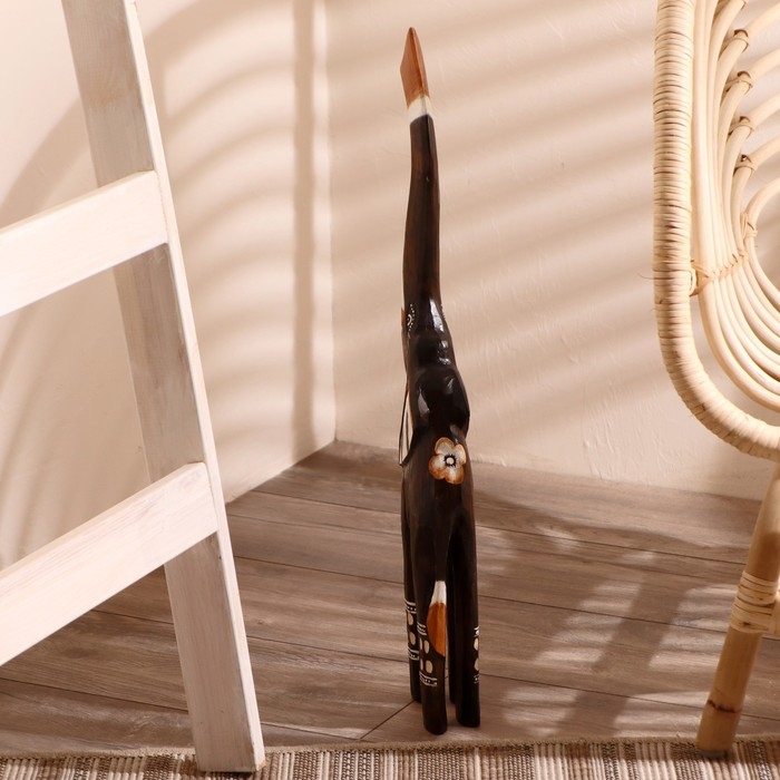 Сувенир дерево Сувенир дерево "Слон с цветком на спине" 60х15х7 см