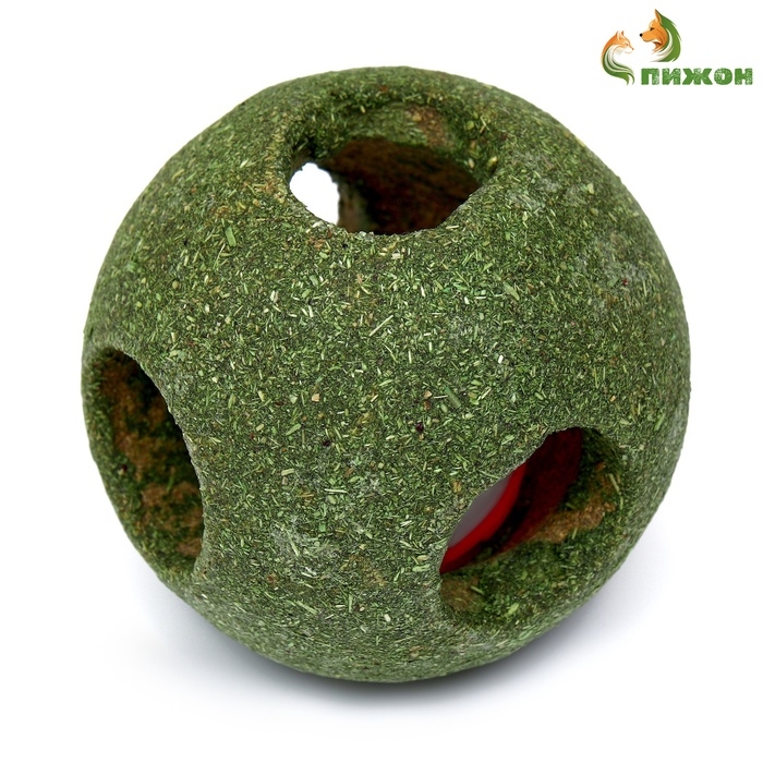 Игрушка для кошек из прессованной кошачьей мяты  Игрушка для кошек из прессованной кошачьей мяты "Двойная радость", 8 см