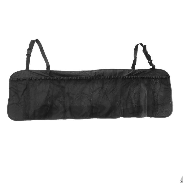 Органайзер на заднее сиденье 105 х 33 см, сетка-карман, черный Органайзер на заднее сиденье 105 х 33 см, сетка-карман, черный