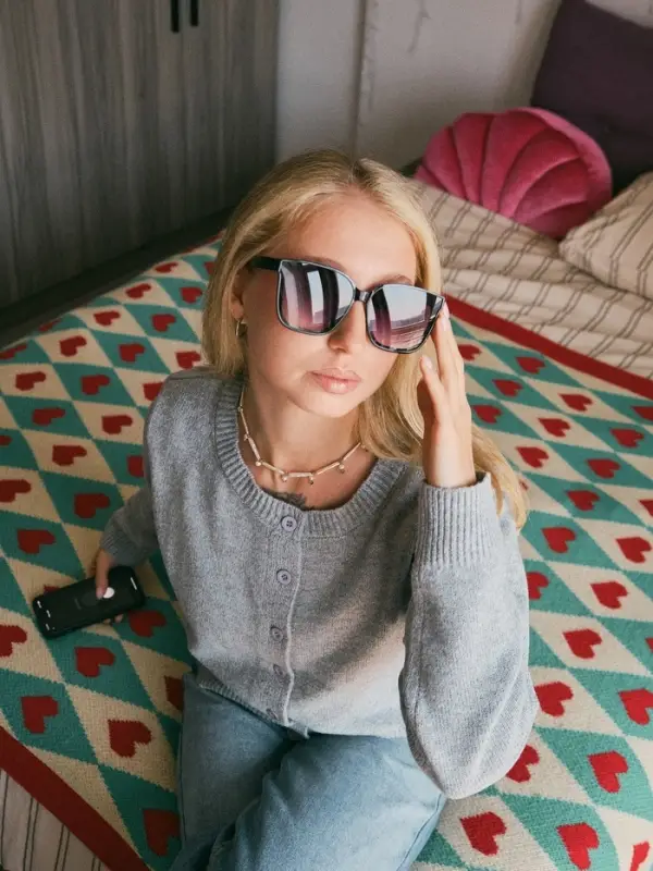 Очки солнцезащитные женские &laquo;OneSun. Wayfarer&raquo;, uv 400, линза 5.2&times;4.2 см, чёрный, фиолетовый