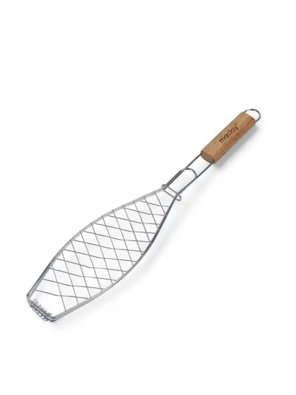 Решётка - гриль для рыбы maclay, 30&times;12 см, хромированная сталь, для мангала