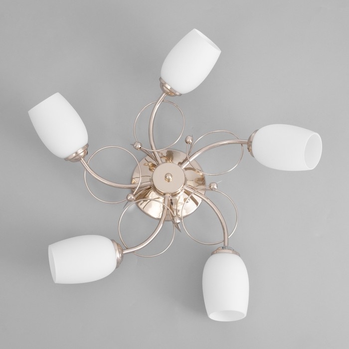 Люстра потолочная Кера 5х60Вт Е14 Золото 56x56x18 см Люстра потолочная Кера 5х60Вт Е14 Золото 56x56x18 см