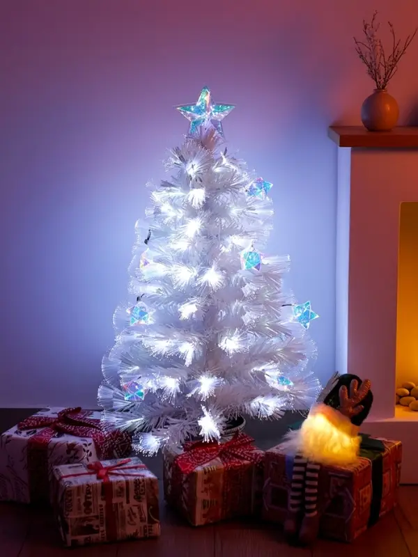 Ёлка фиброоптическая «Белоснежная» 90 см, d нижнего яруса 45 см, 8 веток, 8 режимов Ёлка фиброоптическая «Белоснежная» 90 см, d нижнего яруса 45 см, 8 веток, 8 режимов