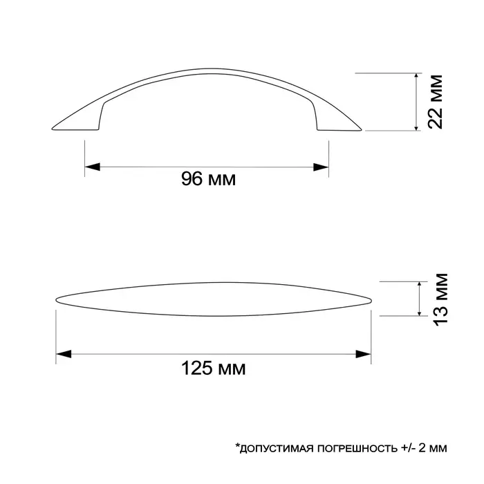 Ручка-скоба мебельная STANDART РС003 м/о 96 мм, цвет хром Ручка-скоба мебельная STANDART РС003 м/о 96 мм, цвет хром