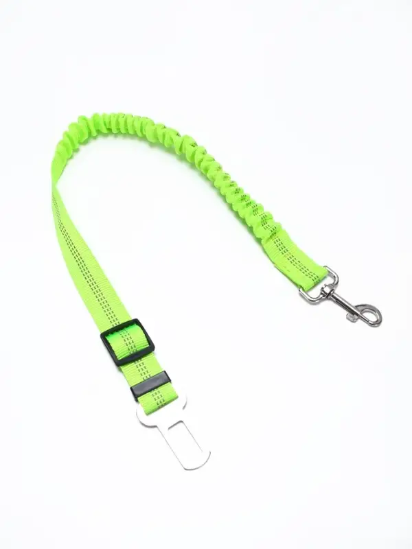 Ремень - поводок безопасности для собак, 50-70&times;2.5 см, амортизирующий, зелёный