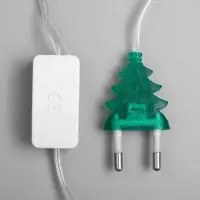 Гирлянда &laquo;Нить&raquo; 5 м с насадками &laquo;Шишки большие&raquo;, IP20, прозрачная нить, 20 LED, свечение мульти (RG/RB), мигание, 220 В