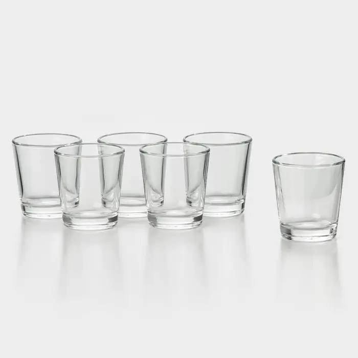 Стопки &laquo;Ода&raquo;, 50 мл, набор 6 шт., стекло, прозрачный