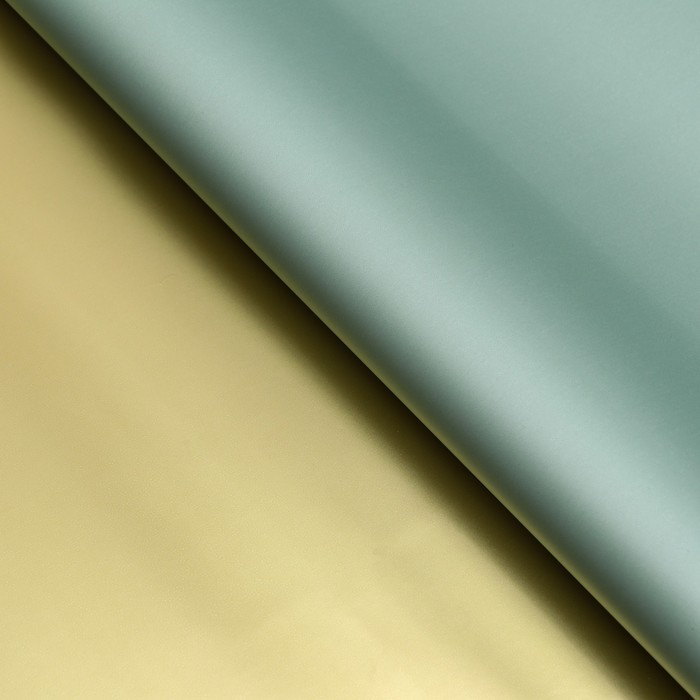 Пленка для цветов  Пленка для цветов "Пленка с золотом", цвет серо-зелёный, 58 см х 5 м