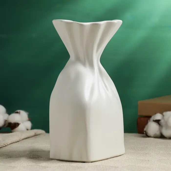Ваза для цветов &laquo;Пэйс&raquo;, 23&times;12 см, керамика, белая