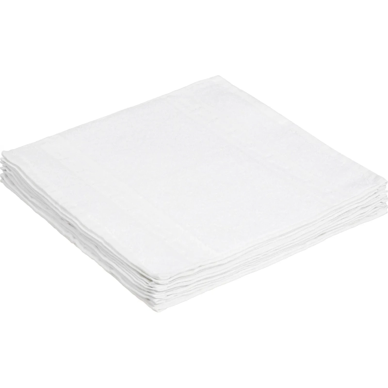 Набор полотенец махровых Luscan/бордюр 380г/м2, 30х30 белый, 10 шт/уп