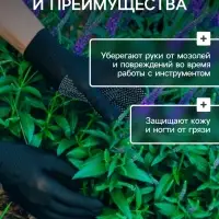 Перчатки садовые, х/б, с нейлоновой нитью, с ПВХ точками, размер 8, МИКС, &laquo;Точка&raquo;, Greengo