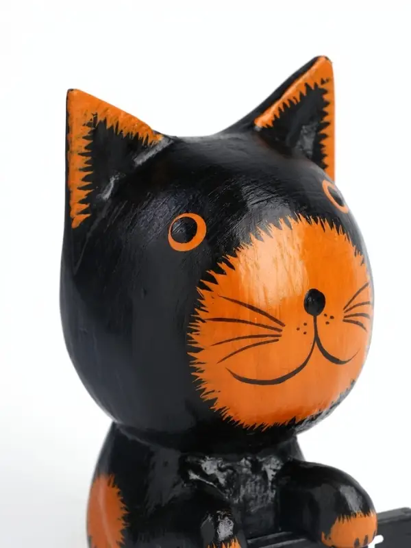 Сувенир &laquo;Кот с табличкой WELCOME&raquo;, 10&times;7&times;16 см, дерево, чёрно-рыжий