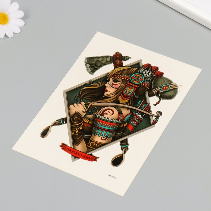 Татуировка на тело цветная Татуировка на тело цветная "Стойкость" 26,1х14,6 см