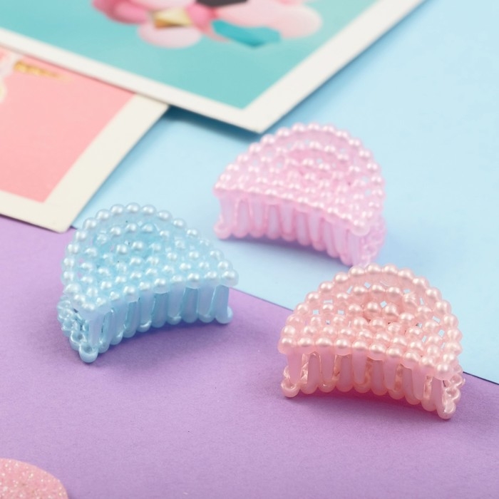 Краб для волос  Краб для волос "Беатрис зайка" (набор 5 шт) дуга, 3 см, микс