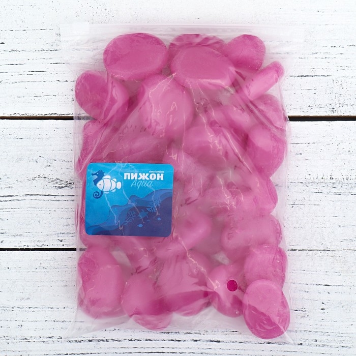 Декоративные камни для аквариума, светящиеся, 45 мм, 500 г, фиолетовые Декоративные камни для аквариума, светящиеся, 45 мм, 500 г, фиолетовые