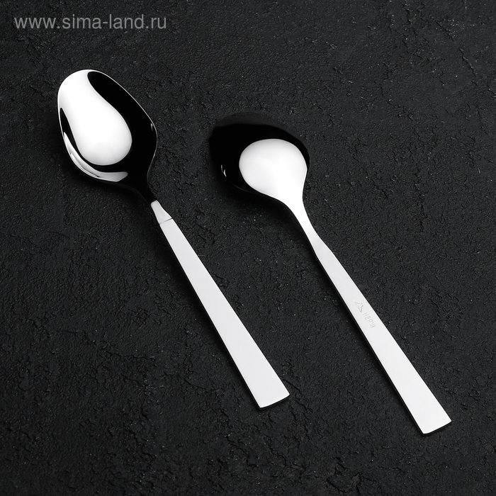 Ложка чайная &laquo;Астра&raquo;, длина 13,8 см, толщина 2,5 мм, цвет серебряный